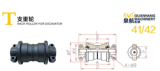Hitachi ZAX330/350/360-3 rouleau de roulement de la pelle à rouleaux de support de roue à dentelle à roue inférieure accessoires de châssis de rouleau